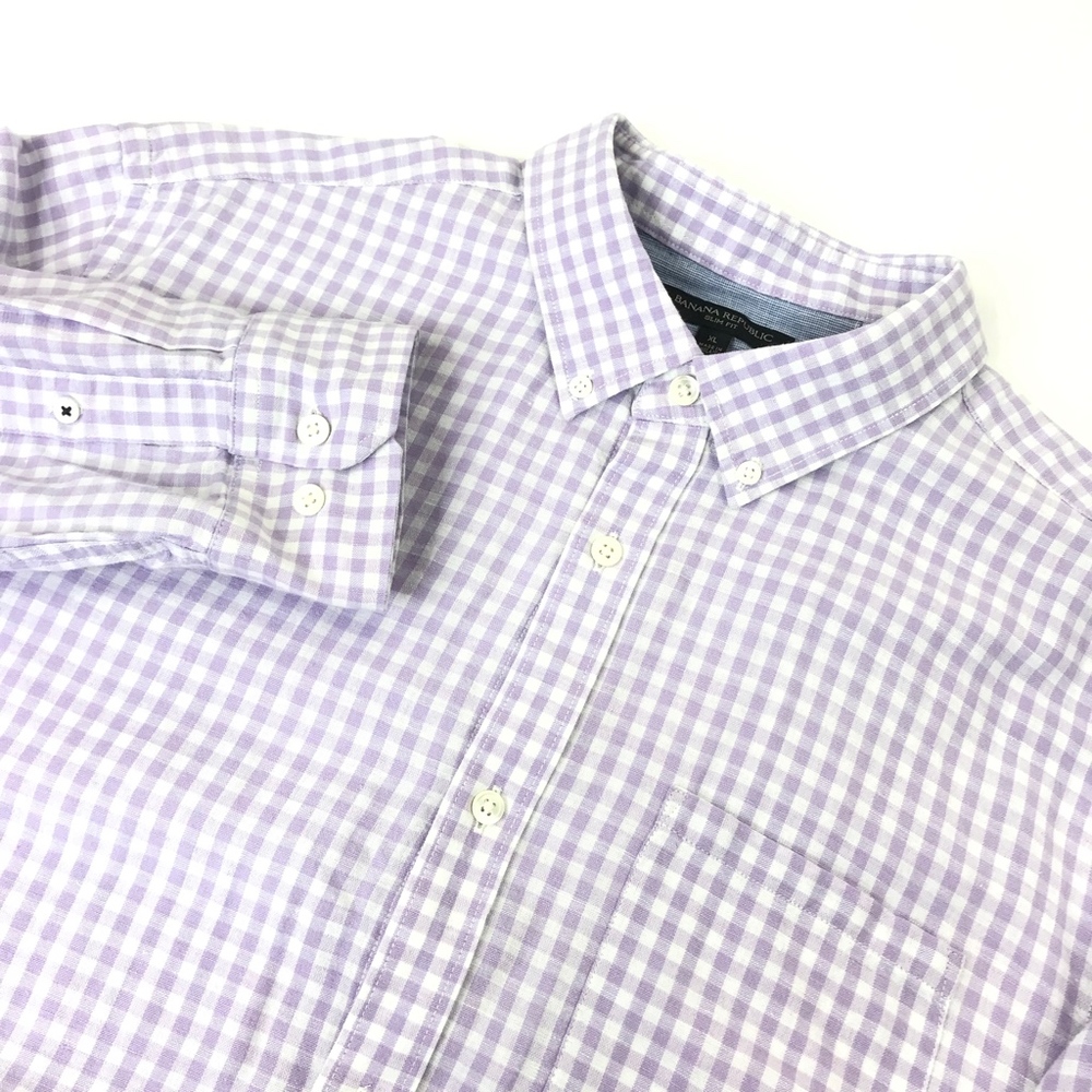 Banana Republic Button Down Shirt Linen Slim Fit